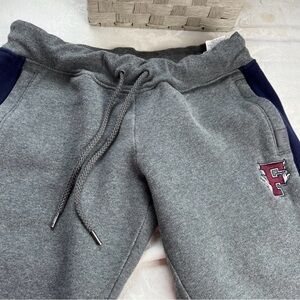 Puma By Rihanna Womens XL Sweat Pants Gray Blue White Block Pockets Draw String